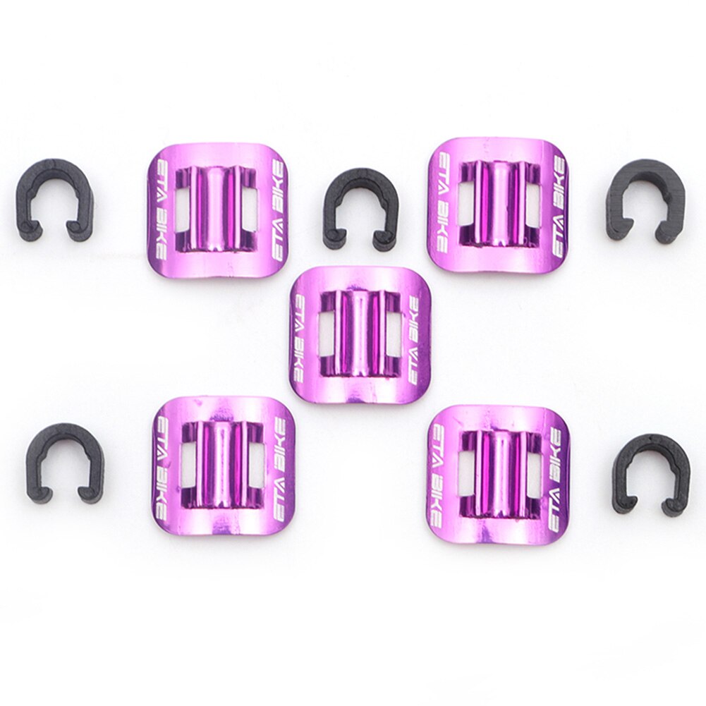 5 Pcs Bike Olie Buis Vaste Clips Gids Conversie Frame Vaste Klem Fiets Tubing Zetel Aluminium Clip Remkabel C vorm Gesp