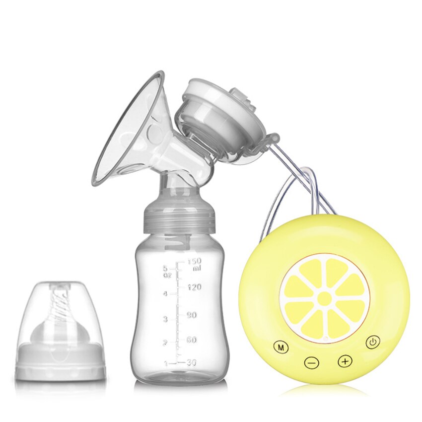 Breast pump handsfree electric breast feeding milk exactor for mother care: Yellow