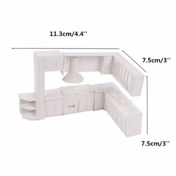 Doll house Miniature toy house cabinet kitchen furniture molds home decor kit Pretend Play Classic Toys Furniture Toys