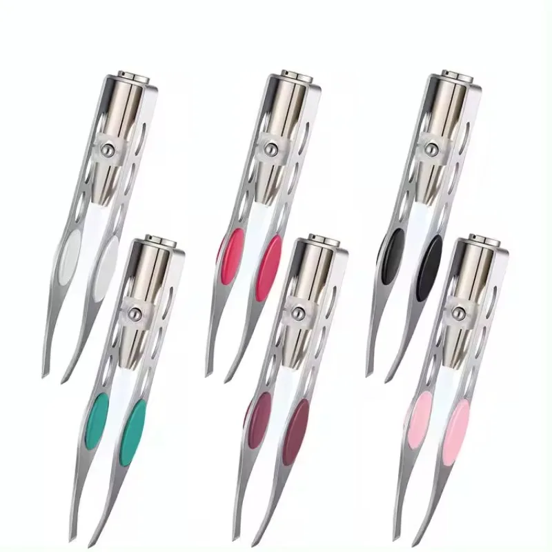 LED Lighted Eyebrow Tweezers Precise and Illuminated Beauty Tool for Brow Shaping
