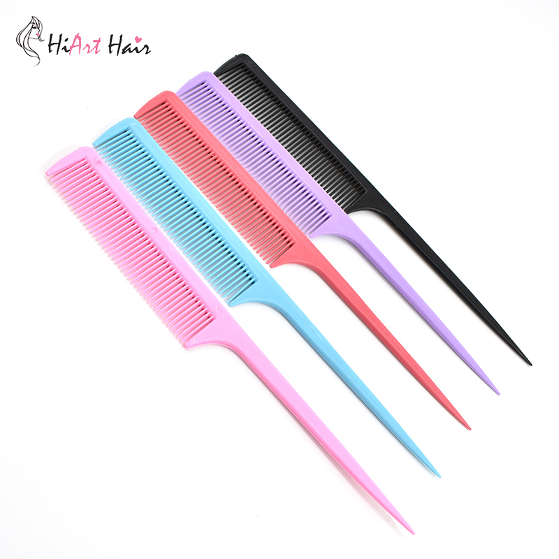 HiArt-cepillo de pelo antiestático para niña, peines de peluquería, cepillo de pelo liso, peine para coleta salón para pelo de cuidado de estilismo, 10 Uds.