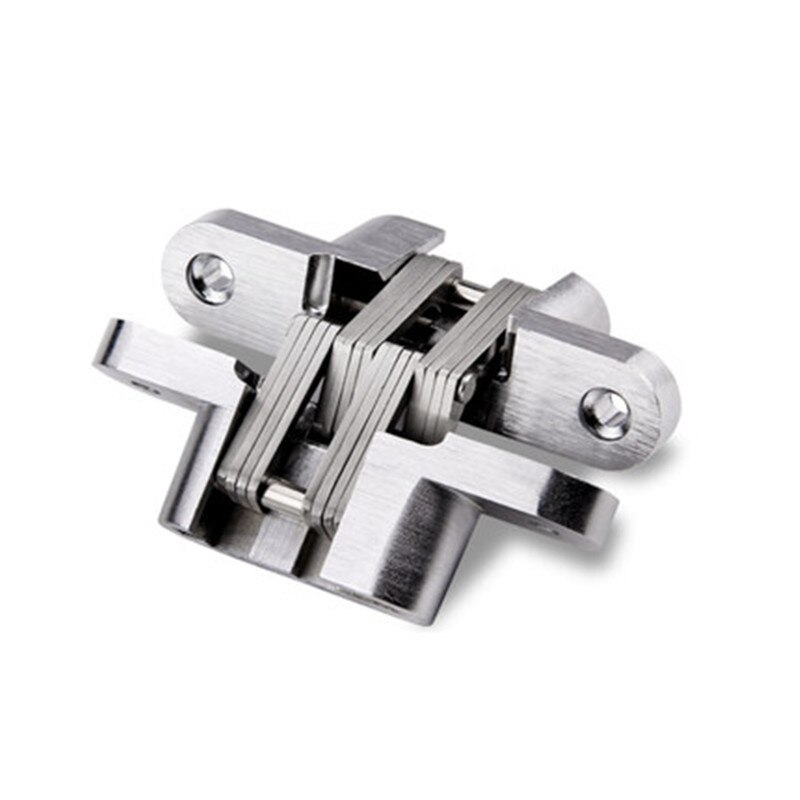 2PCS 304 Stainless Steel Hidden Hinges Seven Size Invisible Concealed Folding Door Hinge For Kitchen Furniture Hardware