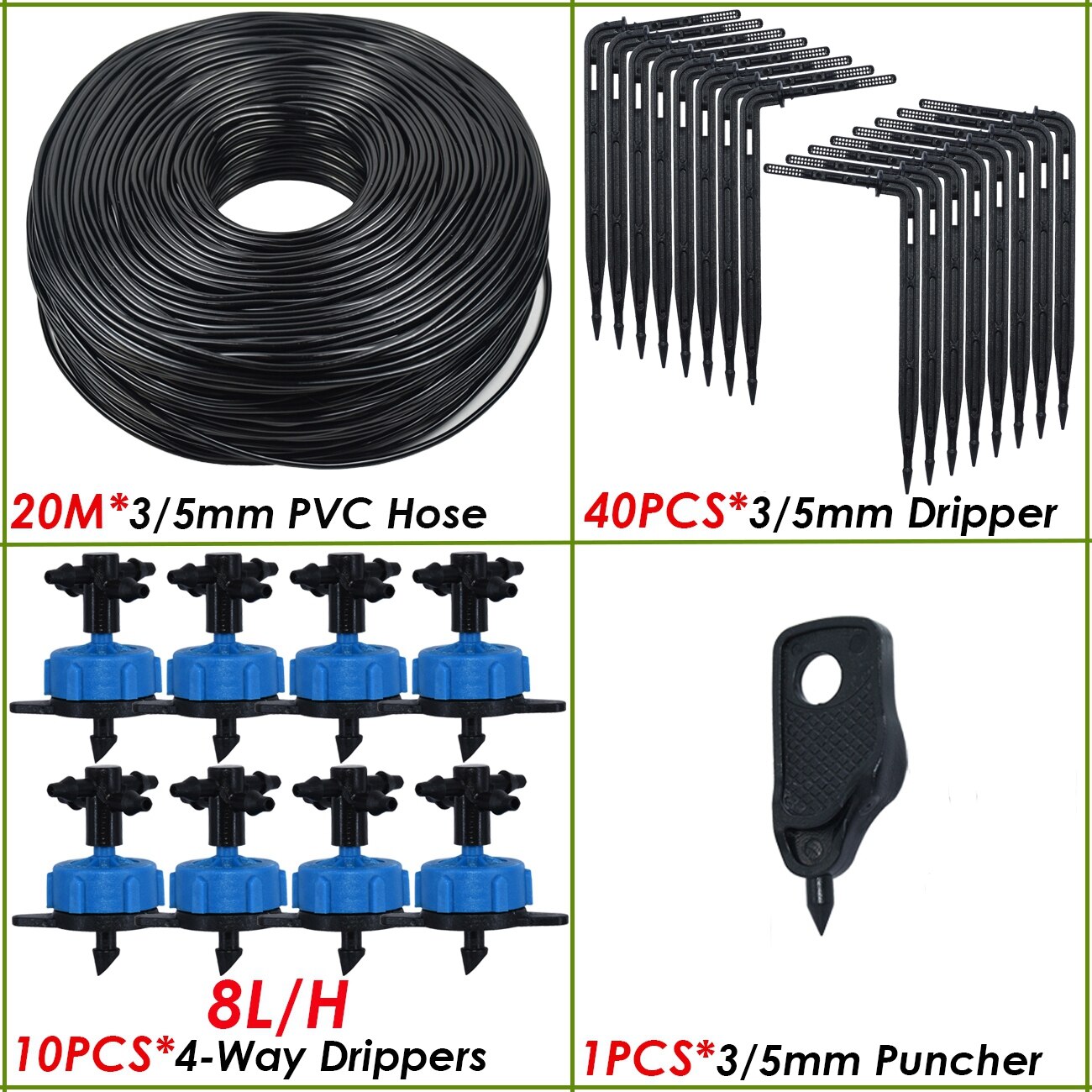KESLA 4L/H arrow drip system emitter 4-way drip arrow Dripper Greenhouse Irrigation system water garden 40sets 20sets 10set: MULTI