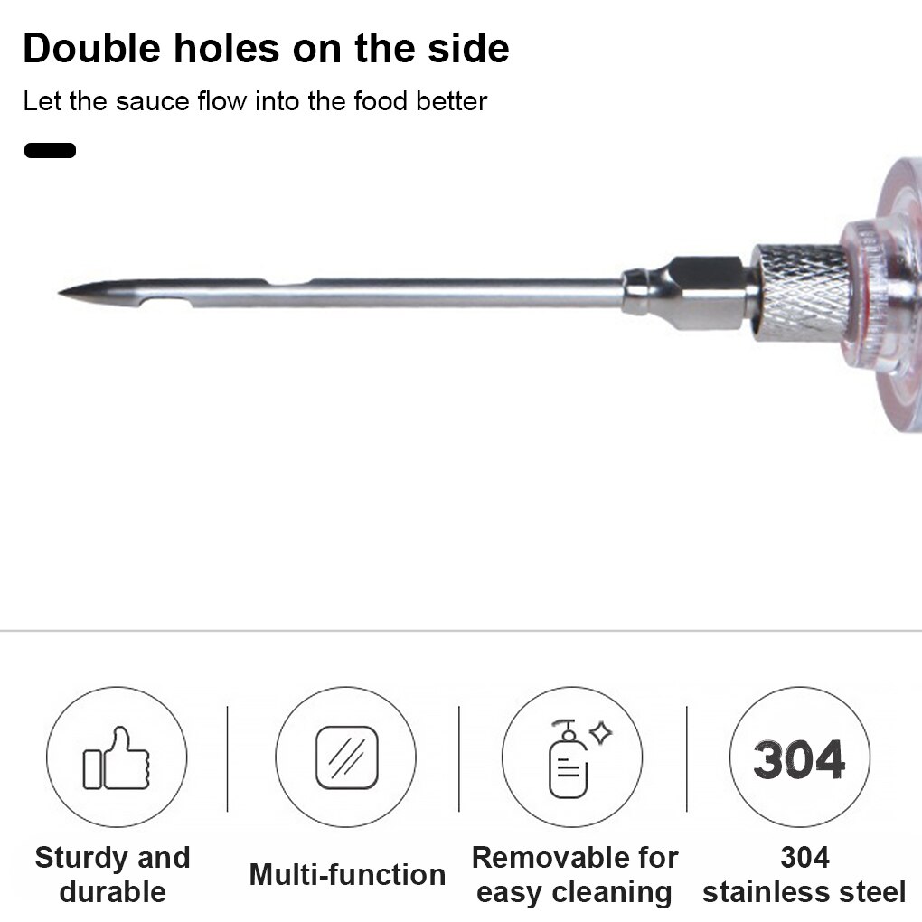 Stainless Steel Chicken Cooking Kit with Replacement Needles Party Meat Steak Flavoring Set Grilling Tools Restaurant Kitchen