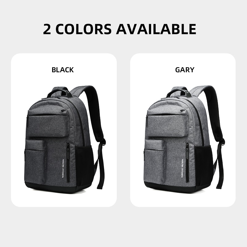 Mark Ryden de gran capacidad mochilas universitarias de 15,6 pulgadas Mochila negra para hombres Mochila para mujer Mochila para ordenador portátil
