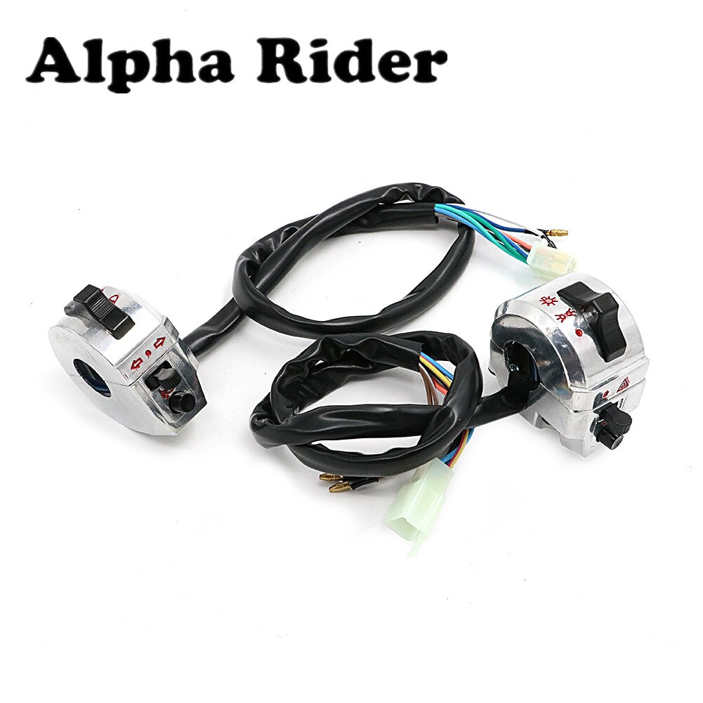 Interruptor Universal de manillar de motocicleta, Control izquierdo y derecho de 22mm y 7/8 pulgadas para scooters Polaris Banshee Dirt cuádruple para bicicleta ATVs