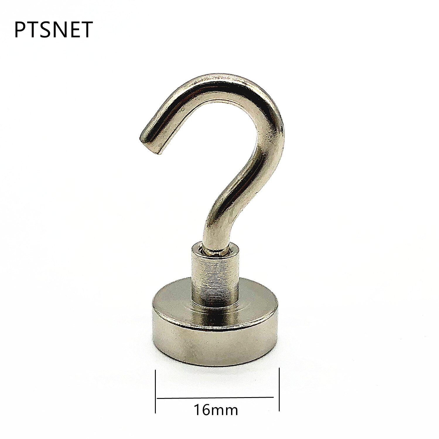 Ptsnet super sterk neodym magnet magnetisk krok henger nøkkel frakk kopp henger henger for hjemmelagring 16mm diameter 5kg strøm