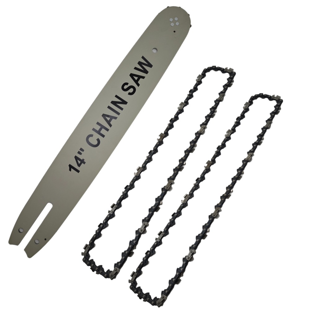 Barra guía de motosierra con cadena de sierra, accesorios de herramientas eléctricas, 14 pulgadas, 3/8 LP, 50 secciones, para STIHL MS170, MS180, MS250: Beige