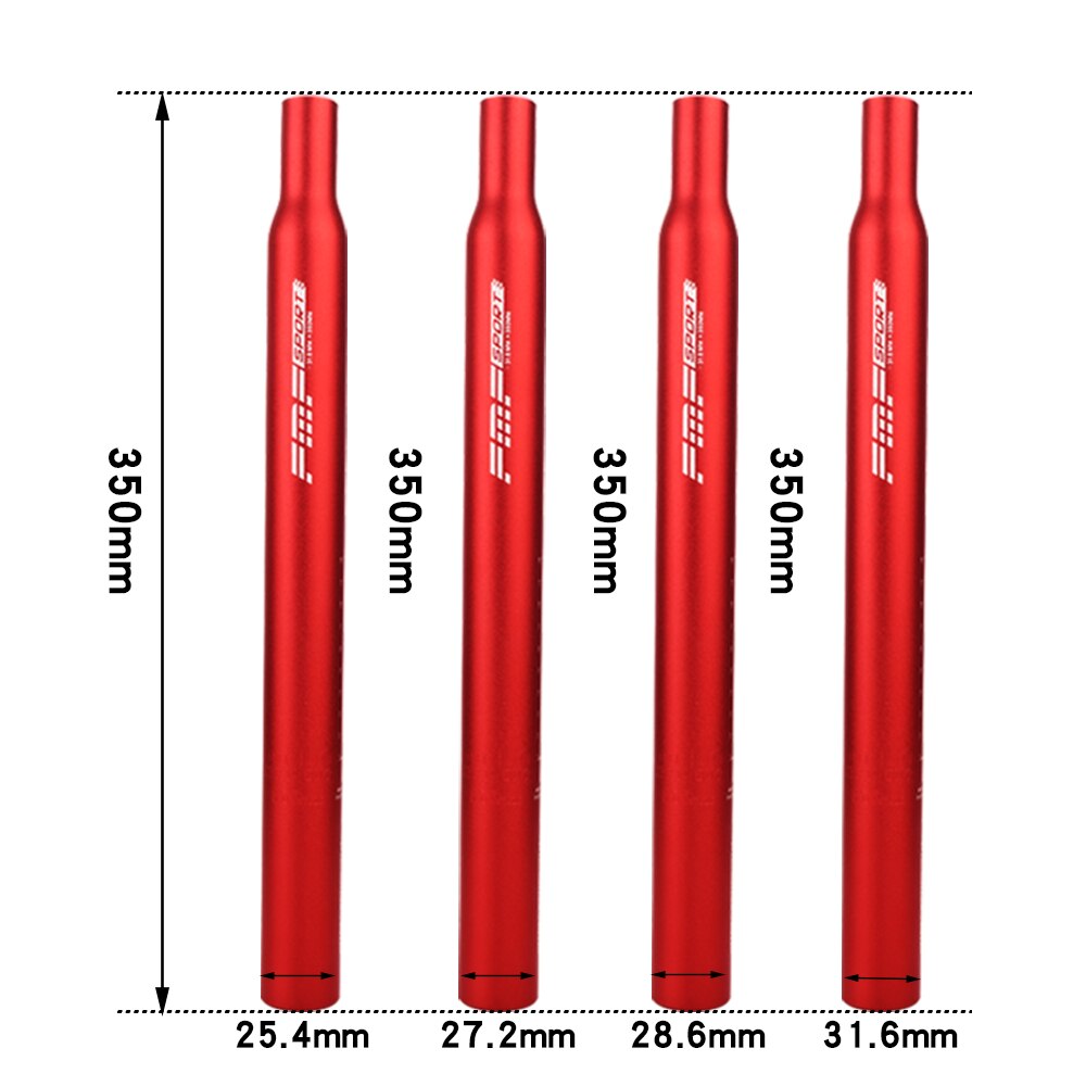 Mountain Bike Aluminum Alloy Seat tube 25.4/27.2/28.6/33.9mm*350mm/550mm Lengthened Bicycle Seat Post