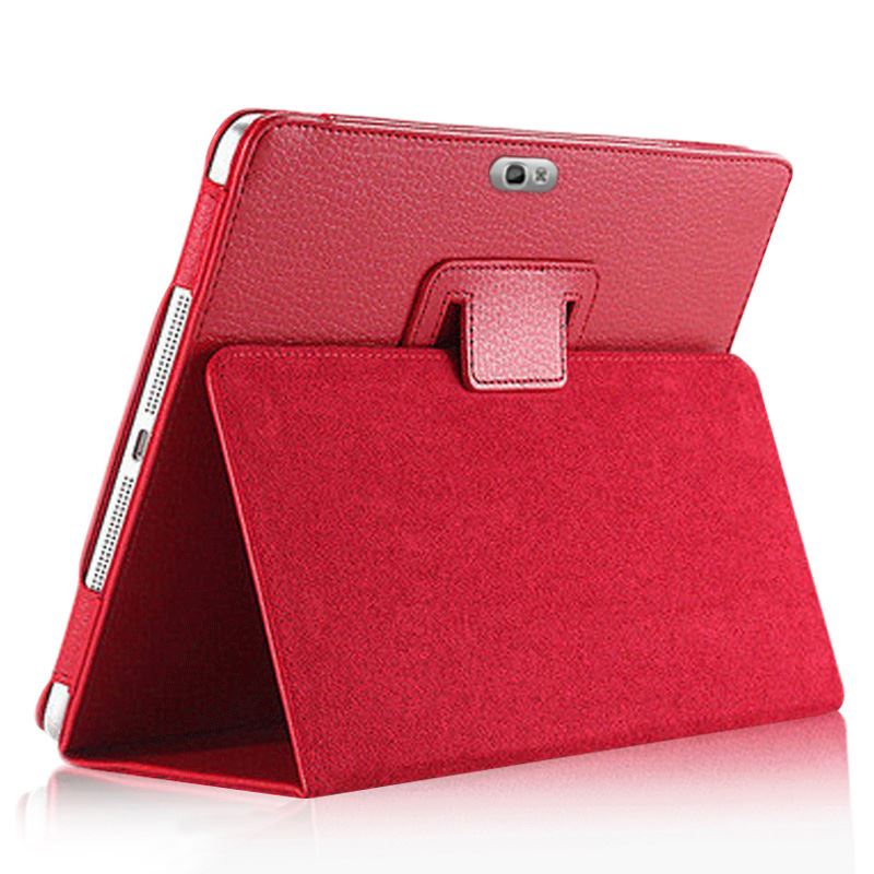 PU Leather Case for Samsung Galaxy Note 10.1) Cover GT-N8000 N8000 N8010 N8020 Tablet Magnet Stand Flip Stand Folio Cover: N8000 N8010 8020 Red