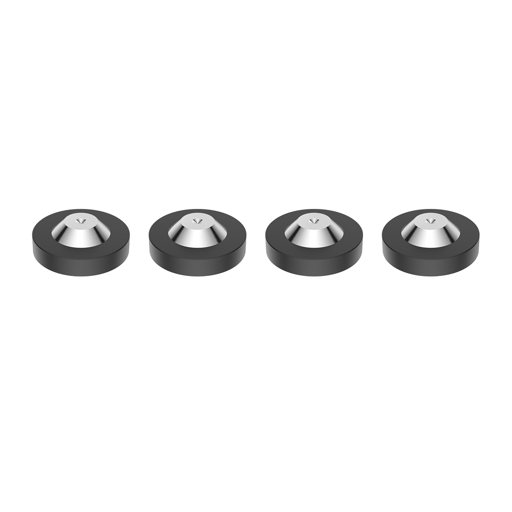 Hi-End 39X39mm 4Pcs Aluminum Speaker Spike Base Pad Isolation Feet for Speaker AMP DAC CD: WHITE