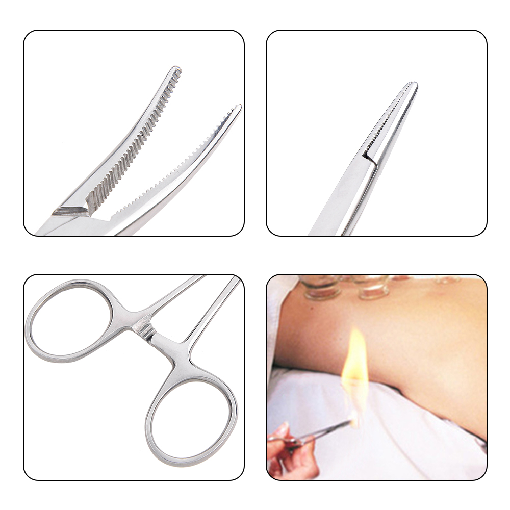 Hand Tool 12.5 16 18cm Hemostatic Forceps Pet Hair Clamp Fishing Locking Pliers Epilation Tools Curved/Straight Tip Cutter Tool