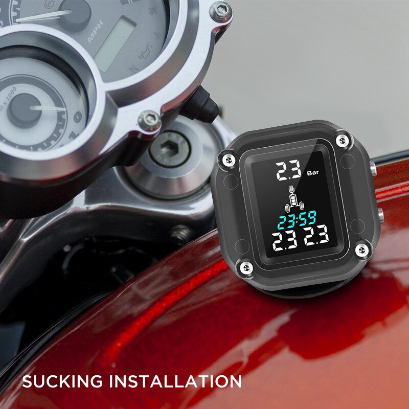 Motorcykel trikes dæktryk alarm overvågningssystem tpms auto trådløse tpms med 3 ekstern sensor til 3 hjul