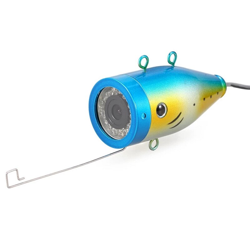 1200Tvl Underwater Fishing Camera 24 Leds Night Vision Waterproof Fish Shape Boat Ice With 15M Cable