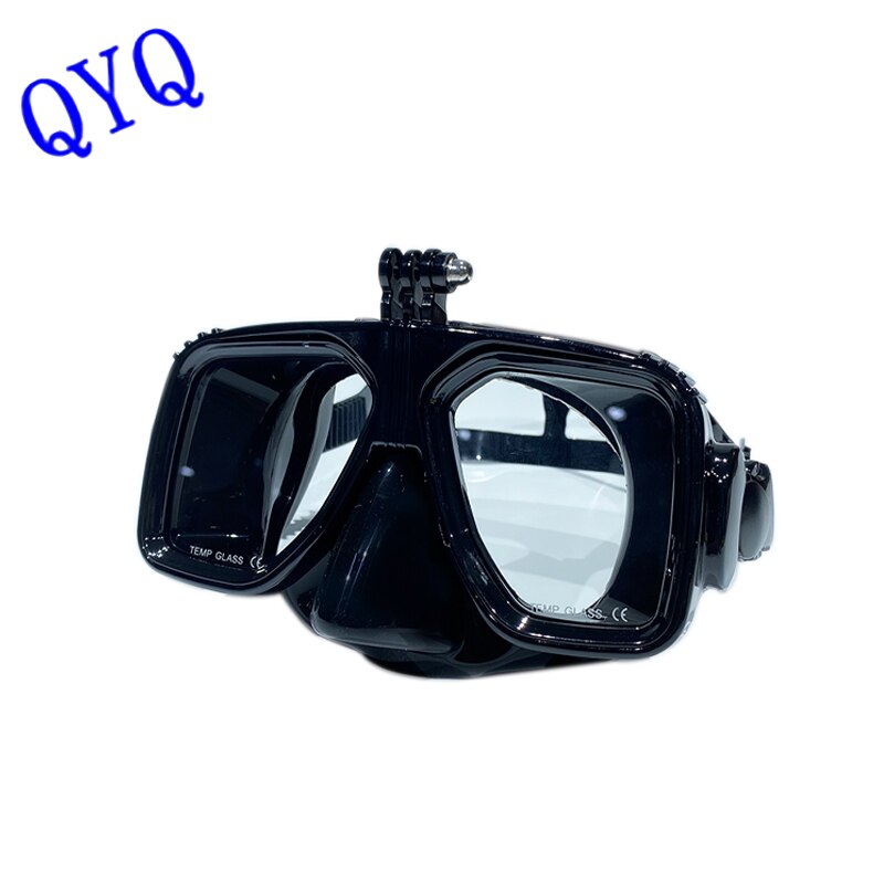 Professionele Duikbril Camera Duiken Maskers Zwembril Snorkel Duikuitrusting Camera Houder Fsports Camera &#39;S: BLACK