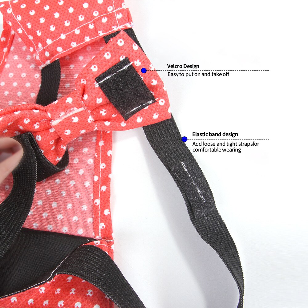 Adjustable Printing Duck Diaper Bowknot Chicken Nappy Clothes Washable Pet Diaper for Farm Goose Duck Chicken Poultry