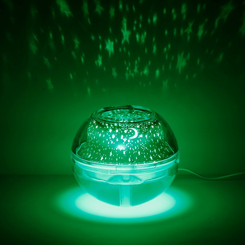 Star Projector Lamp Luchtbevochtiger 500 Ml Usb Aroma Diffuser Ultrasone Mist Maker Led Nachtlampje Voor Thuis Luchtbevochtiger