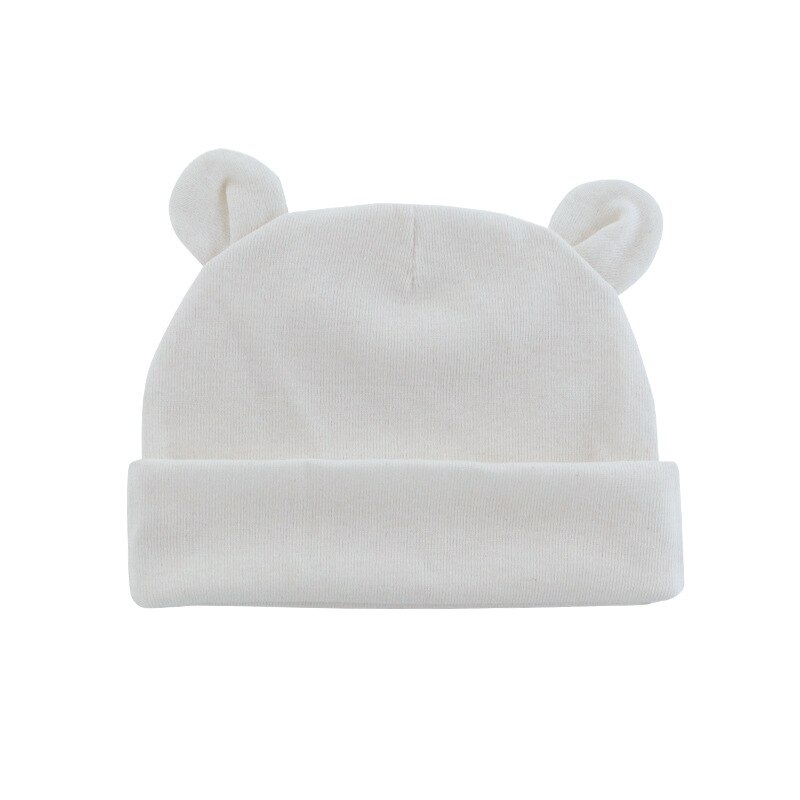 Hoeden Peuter Cap Voor Jongen Pasgeborenen Kinderkleding Kids Hoofddeksels Cap Meisje Leuke Beanie Cartoon Baby Pasgeboren Kleding Baby kleding: White