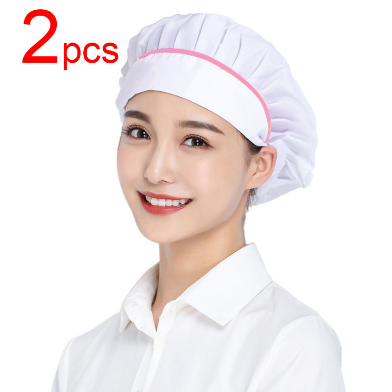 Food Service Cook Hats Women Men Hair Cover Caps Workshop Hat Food Service Baking Cap Kitchen Cooking Visors Household Beanie: Burgundy