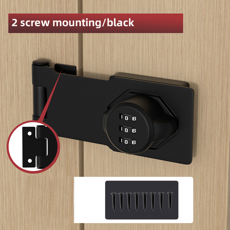 90° combination lock security lock for refrigerator cabinets and drawers sliding door lock for file cabinets bedroom door lock: MULTI