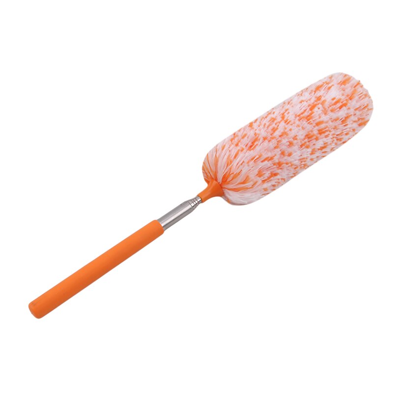 Soft Microfiber Telescopic Duster Brush Static Anti Dusting Brush Home Air-condition Car Furniture Cleaning Tools: orange