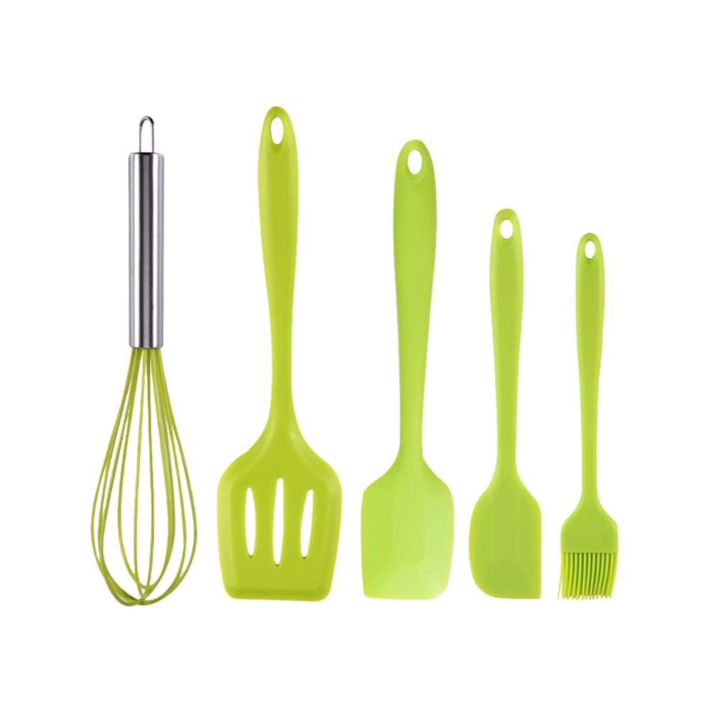 Silicone Kitchenware Set Silicone Spatula 5-piece Baking Tool Set The Silicone Utensil Set Is A Kitchen Helper