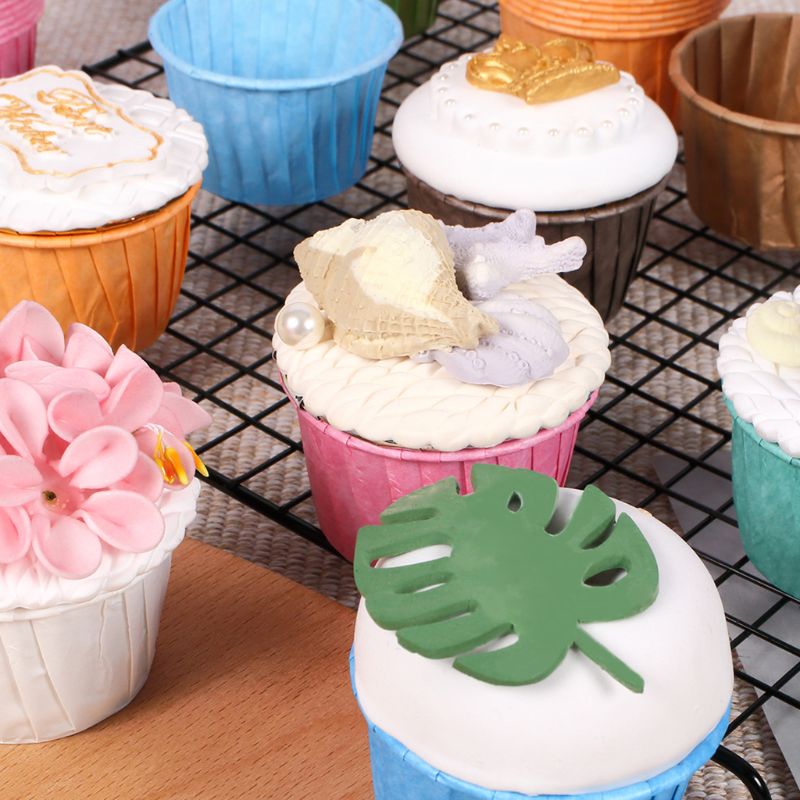 50pcs Muffin Cupcake Paper Cup Oilproof Cupcake Liner Baking Cup Tray Case