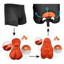 Unisex Zwarte Fiets Comfortabel Ondergoed Spons Gel 3D Padded Fiets Korte Broek Fietsbroek