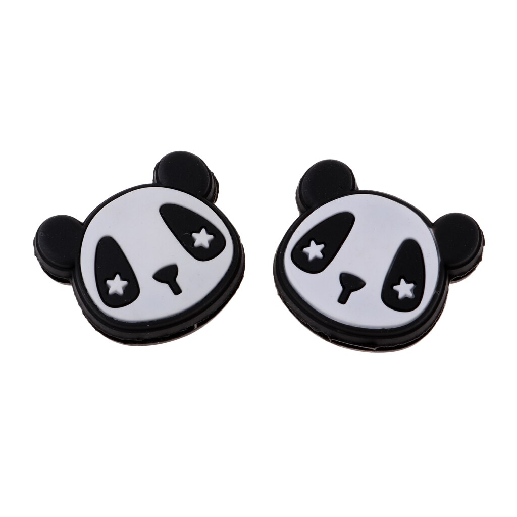 2 Pieces Tennis Racquet Shock Absorber Vibration Dampeners - Various Animal Shape: Black Panda