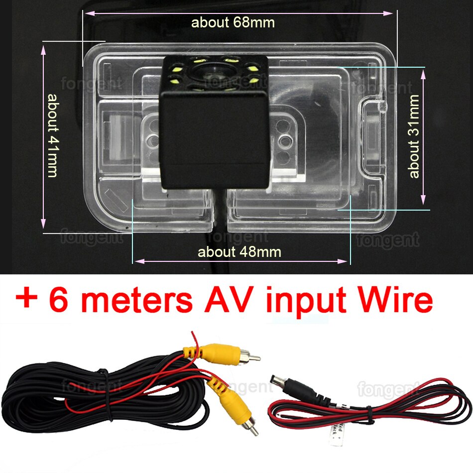 Voor Suzuki Swift ZC32S ZC72S ZC82S Auto Back Up Parking Reverse Rear view Draadloze Camera: 8led Rear Camera