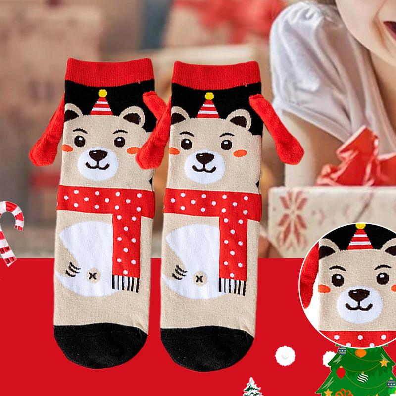 Socken mit Händen, verrückte Socken, 1 Paar Weihnachts-Magnetsocken, lustige Requisiten, Karikatur, lustige Socken für Männer, Frauen, Erwachsene