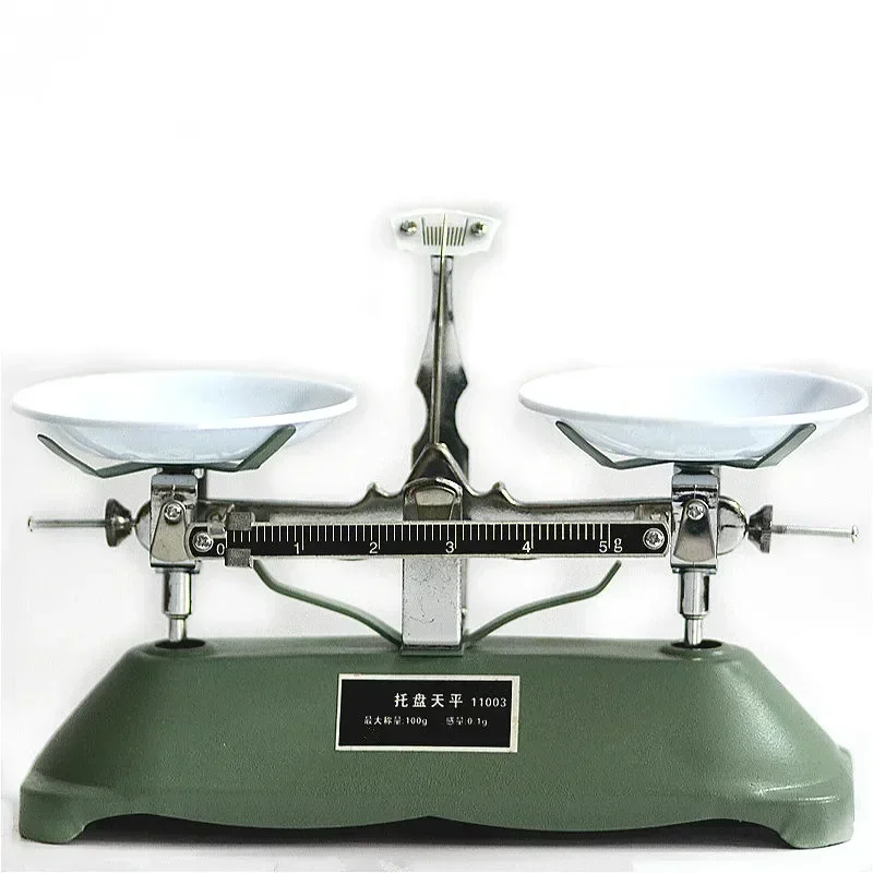 Top-pan Balance Students Teaching Lab Mechanical Table Balance Pharmaceuticals Scale Weights Tweezer For Free Max. 100 g (0.1 g)
