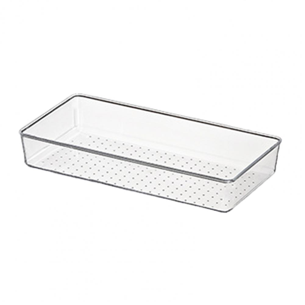 Storage Box Transparent Desk Acrylic Drawer Organizers Jewelry Makeup Organizer For Cosmetic Closet Organizer For Small Things: WHITE