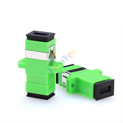 100Pcs SC Fiber Optic Connector Adapter OM3 SC / UPC SM Flange Singlemode Simplex SC-SC APC Coupler