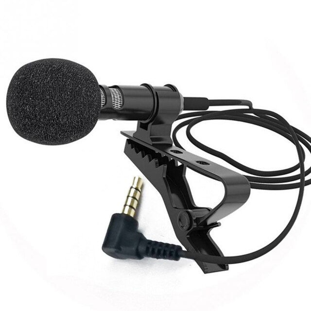 3,5mm microphone clips, 1,5 m/3m tie collar microphones, speaking in lectures, clip-on vocal audio lapel microphones for mobile phones: Black 1.5m
