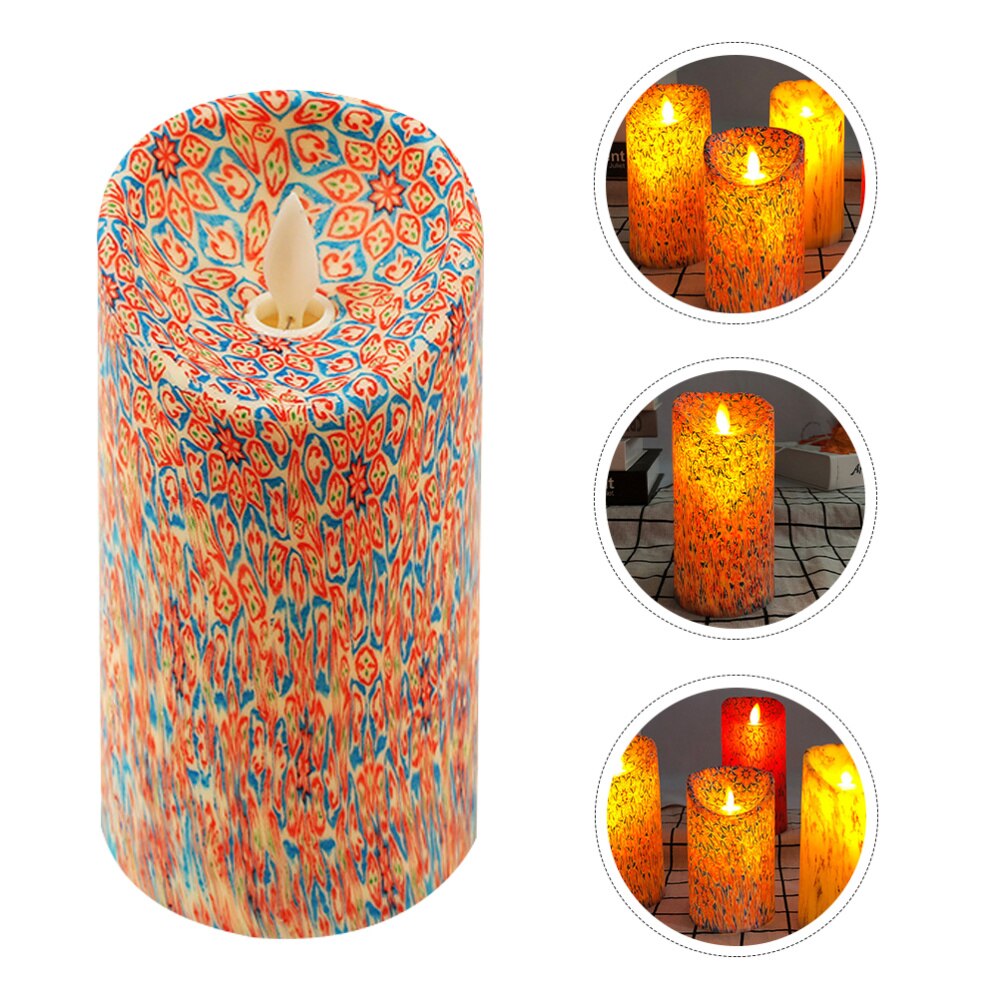 1Pc walentynki świeca elektroniczna romantyczne materiały ślubne bar scena dekoracje