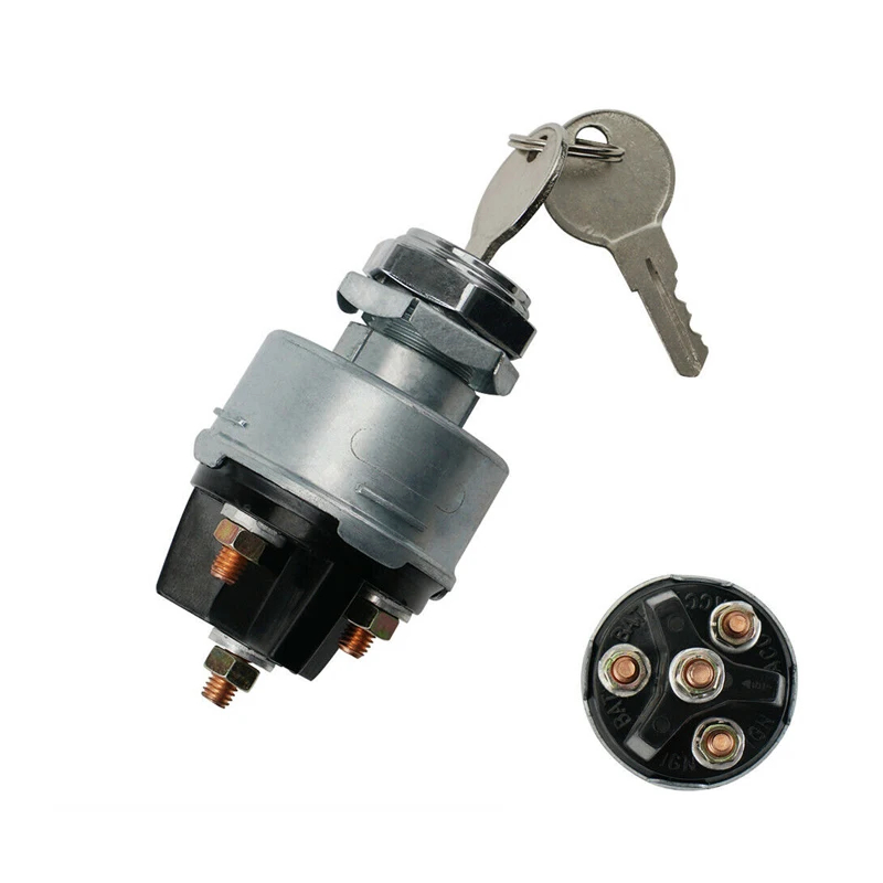 4-Positie Universele Contactsleutelschakelaar 12V Acc/Off/Ign Start Voor Tractor Heftruck Tuning Truck Auto Gereedschap