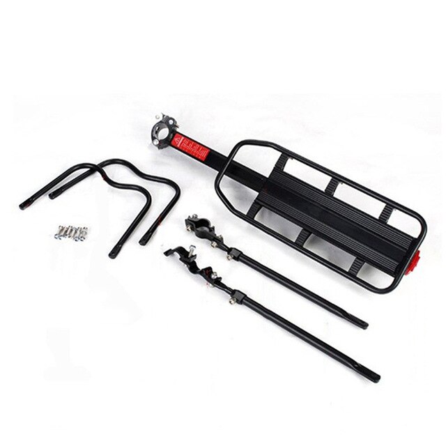 Bike Touring Carrier 110lbs Quick-Release Adjustable Back Cargo Rack Frame-Mounted Rack for Bicycles 24"-29" Bicycle Accessories: Default Title