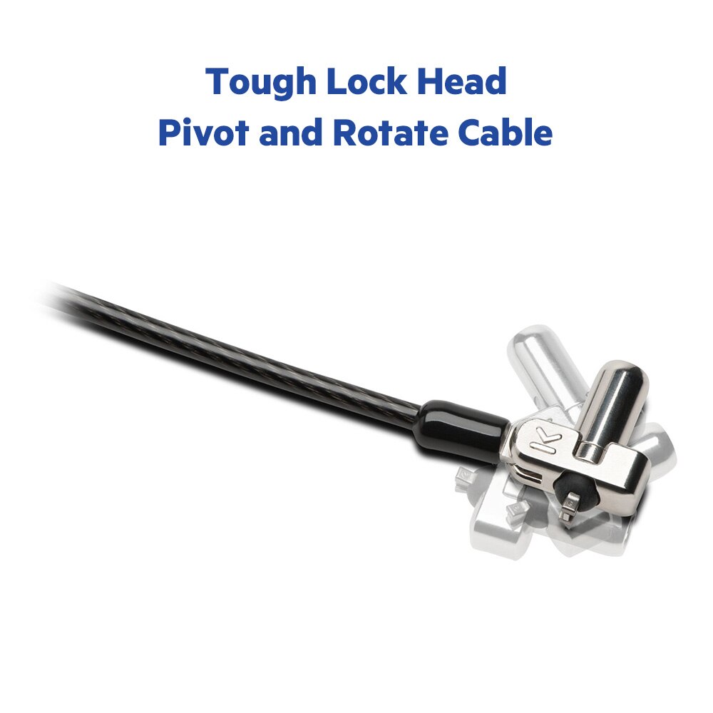 Kensington Original N17 Keyed Laptop Lock for Dell Devices 1.8m Carbon Steel Cable with Wedge-Shaped Security Slot K64440