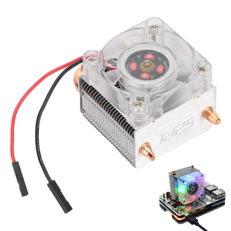 5V 0.4W CPU Cooling Fan 7-Blade Ice Tower Heatsink for Raspberry Pi 4/3B+/3B Cooler System CPU Cooling Fan