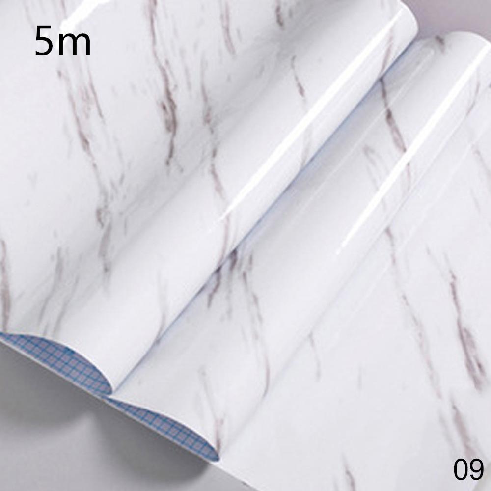 3m og 5m/ ruller selvklæbende marmor vinyl anti lampe sort tapet møbler dekorative vandtætte køkken backsplash klistermærker: 09 5m