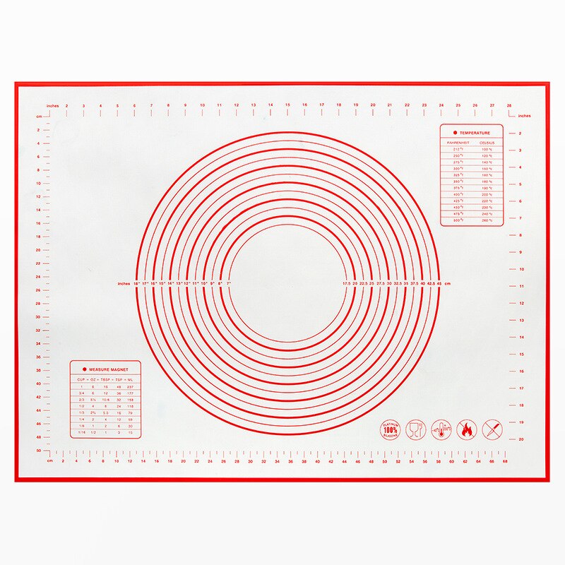 26-80cm non-stick silikon bakmatta pad bakplåt glasfiber rullande deg matta kaka macaron bakmatta bakverk verktyg