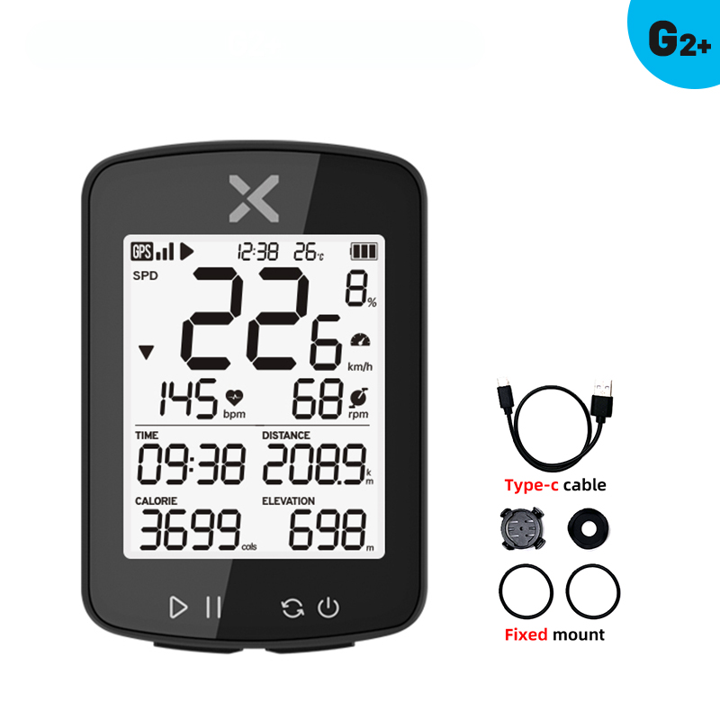 XOSS G2 GPS G2+ Cycling Computer G Plus Wireless Speedometer Bluetooth Tracker Waterproof Road Bike MTB Bicycle Odometer: Burgundy