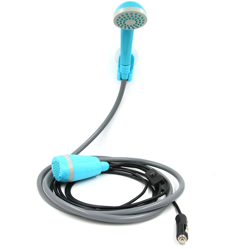Spot-ducha portátil de acampada, Kit de 12V para ducha de coche, senderismo, viajes al aire libre, baño, coche, lavado M8617