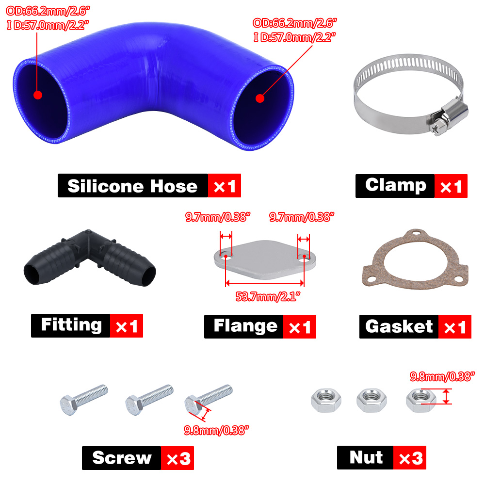 Hypertune - TDI EGR and Cooler Delete Kit Racepipe Block Off BRM For MK5 VW Jetta Golf 05-06 HT-EGR06