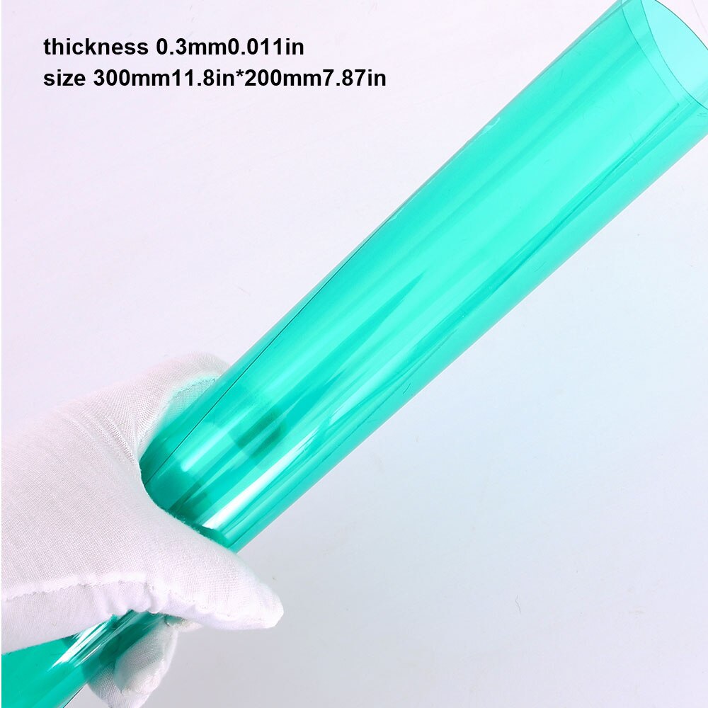 Diy-pvc-folie, transparent, farbig, größe 300*200mm , dicke 0.3mm, 3 stück/packung