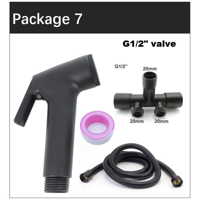 ABS Zwart Toiletsproeier kraan kit bidet Watersproeier klysma Badkamer schoner douchekop slang wc douchette kraan accessoires a1: green