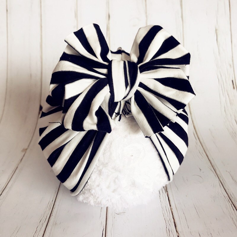 Gorro de algodón con lazo para bebé, gorro para niña, turbante para niño pequeño