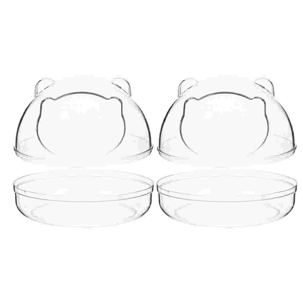 Toilettes en plastique pour Hamster, 2 pièces, toilettes pour animaux de compagnie, Cage, boîtes de bain, baignoires