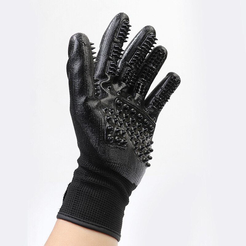 1 paar Siliconen Pet Grooming Handschoen Hond Kat Haar Borstel Douche Kam Hond Bad Deshedding Pet Massage Handschoen Hond accessoires